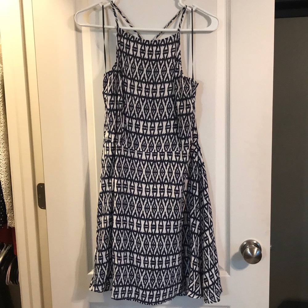 H&M Divided Blue and White Flowy Dress. NWT